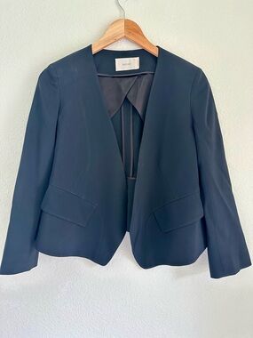Suistudio Mosie Black Open Front Blazer Jacket Size 34 / US 2-4